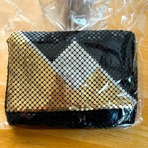 Gold Silver and Black Chainmail evening purse 80’s vibes